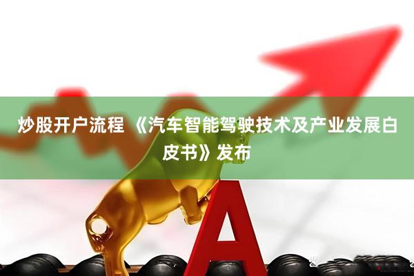 炒股开户流程 《汽车智能驾驶技术及产业发展白皮书》发布